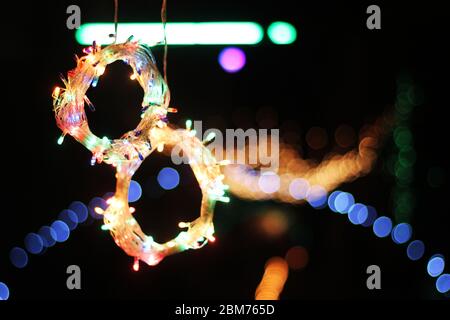 Bokeh Light Background - 12 Rabi ul awal celebration in Karachi, Pakistan  24/12/2015 Stock Photo - Alamy