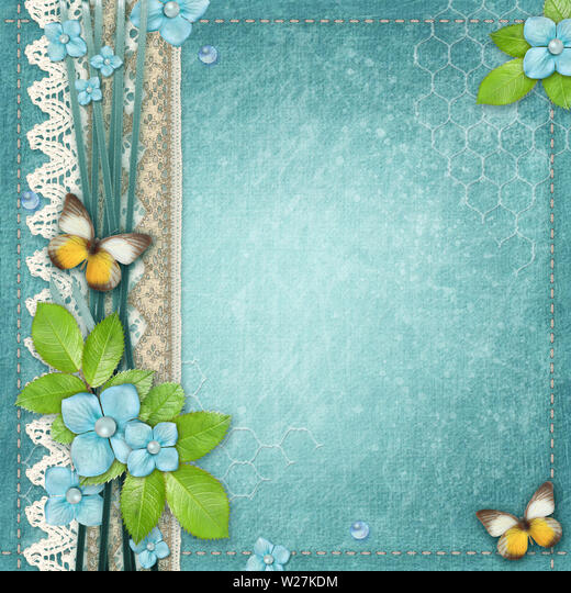 Blue vintage background for album cover or page Stock Photo - Alamy