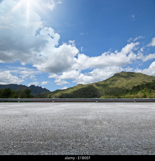 beauty Country Road Side View and mountain background Stock Photo - Alamy