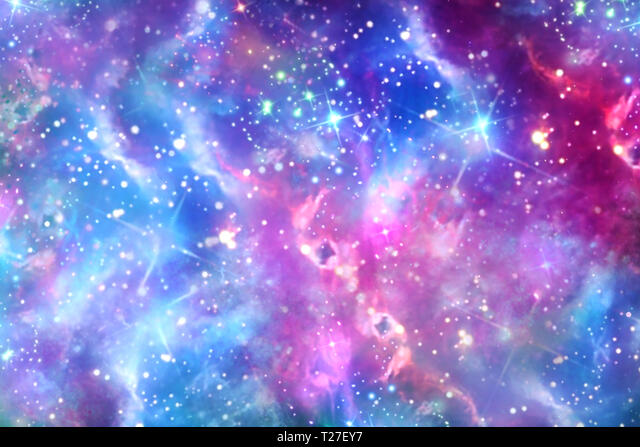 Abstract colorful galaxy with bright stars background Stock Photo - Alamy