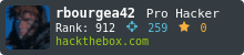 rbourgeat's hackthebox stats