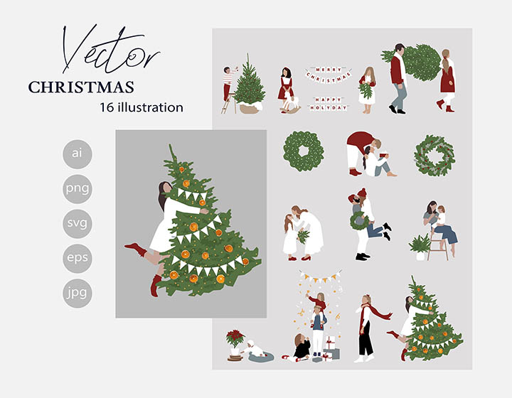 Christmas Vector Drawings