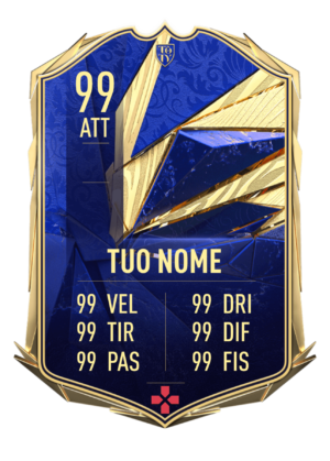 FUT 21 TOTY card gigante personalizzabile