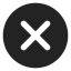 cross, delete, cancel, remove 