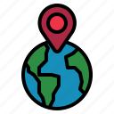 globe, location, pin