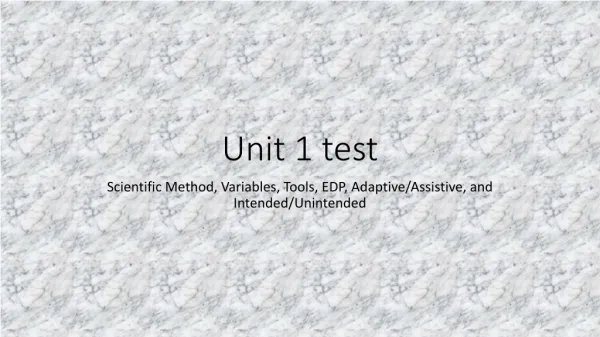 Unit 1 test