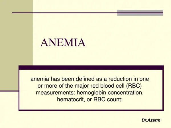 ANEMIA