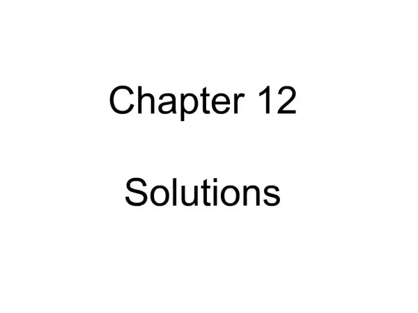 Chapter 12 Solutions