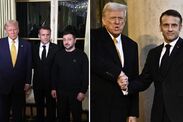 trump macron zelensky paris notre dame