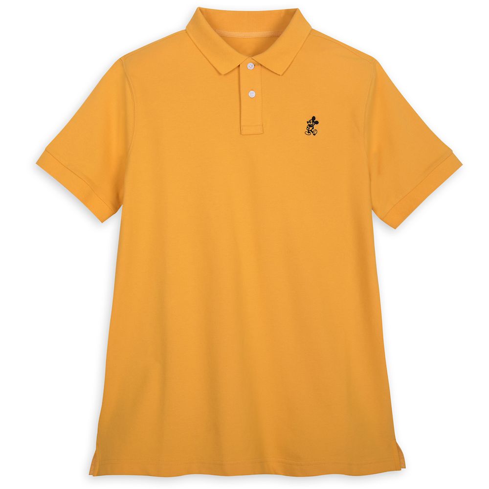 Mickey Mouse Polo Shirt for Adults – Yellow now available