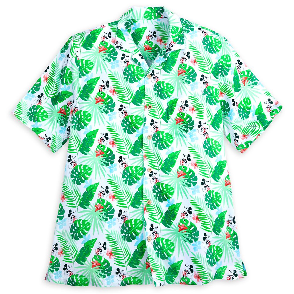 Mickey Mouse Tropical Woven Shirt for Adults here now