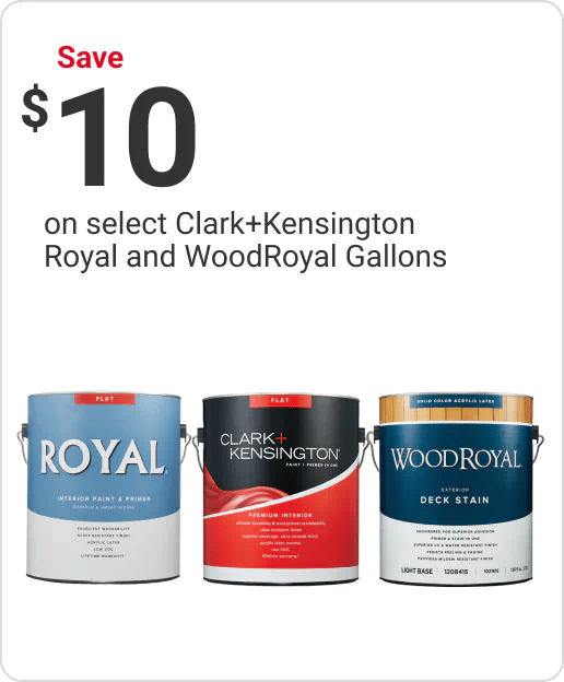 Save $10 on select Clark+Kensington Royal and WoodRoyal Gallons
