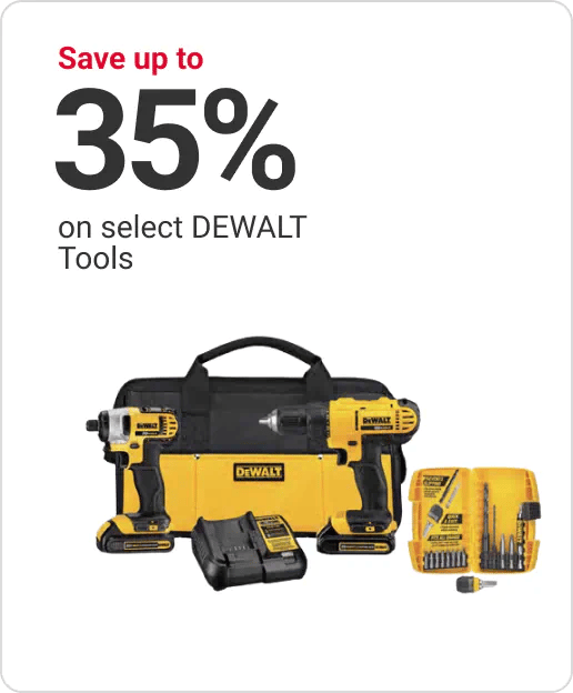 Save up to 35% on select DEWALT Tools