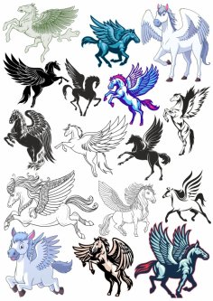 Pegasus Vector Art Free Vector