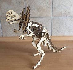 Laser Cut Ceraptosians Dinosaur 3D Puzzle