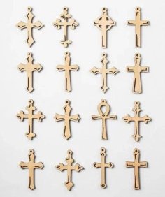 Laser Cut Cross Earrings