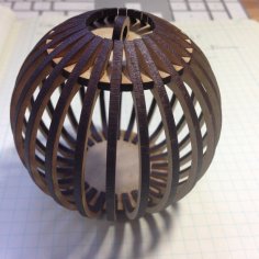 Laser Cut Boule Ornament Remix – 3mm Thick – No Glue Required.