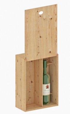 Laser Cut Wine Box Sliding Lid