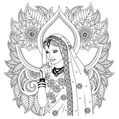 Beautiful Indian Woman Free Vector