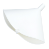 a white funnel on a white background