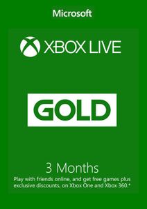 Xbox LIVE Gold 3-Month Membership Card (Xbox 360)