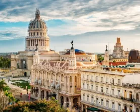 Skyline of Old Havana Cuba