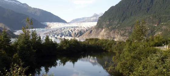 View of Mendenhall glacier on an Alaska cruise