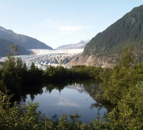 View of Mendenhall glacier on an Alaska cruise