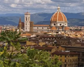 Looking over Florence at the Basilica di Santa Maria del Fiore.