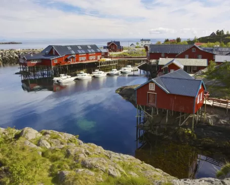 Quaint fishing village in Norway