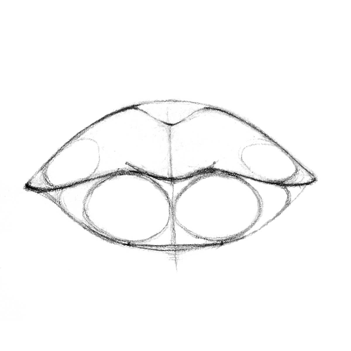 lips drawing easy - step 2