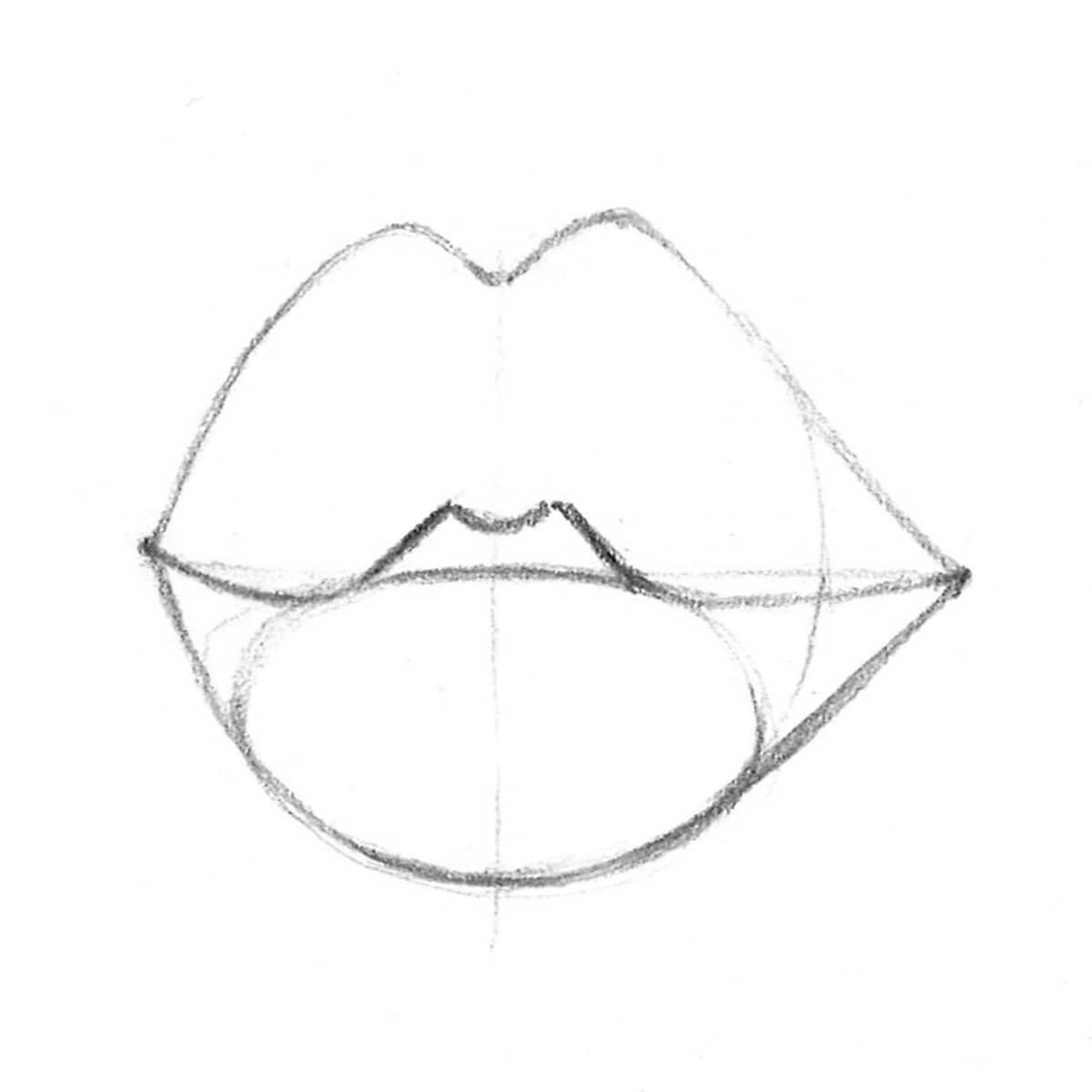 How to draw Lips - Step 3