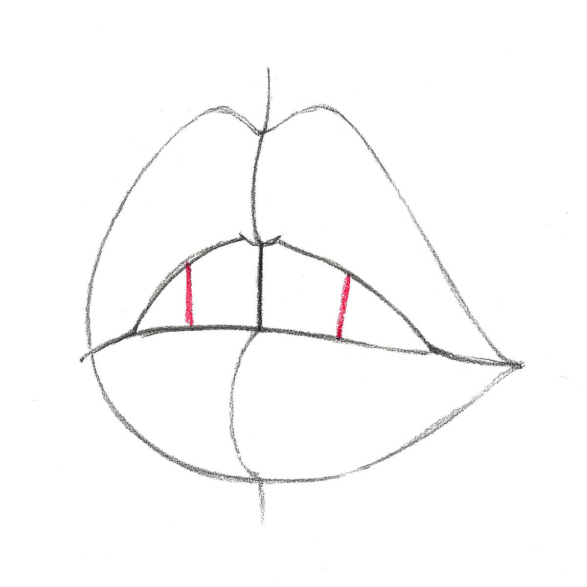 how to draw lips from the side