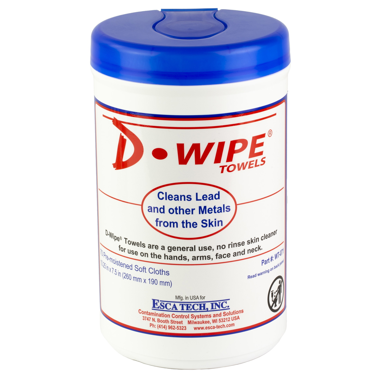 D-Lead Disposable Wipes - 70 Count Canister