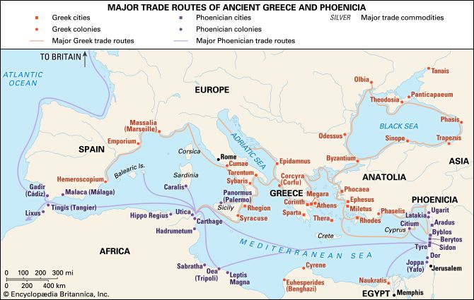 Phoenicians Trade Routes