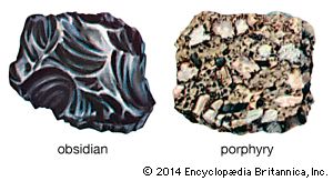 obsidian: obsidian and porphyry