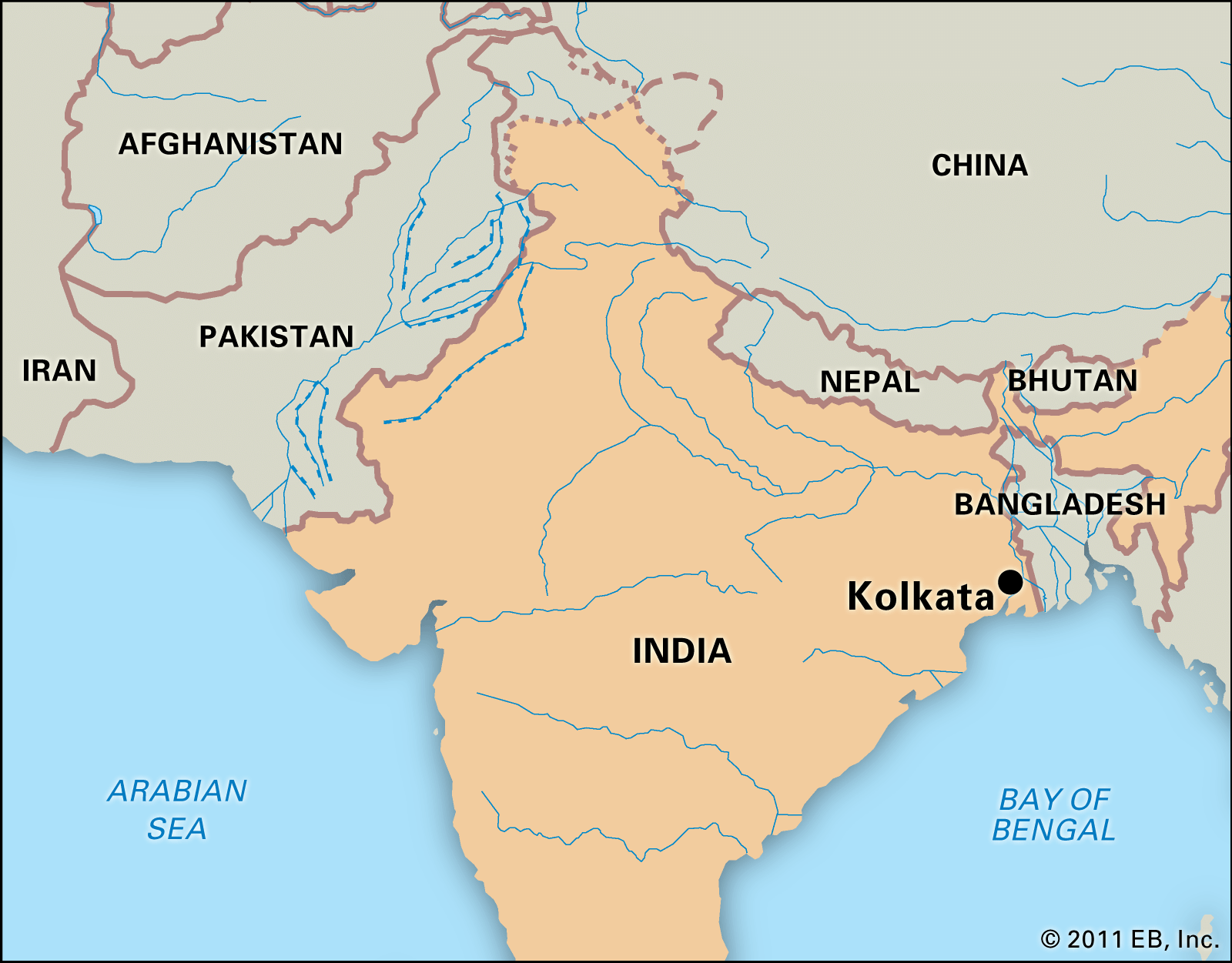 Location Of Calcutta In India Map - United States Map