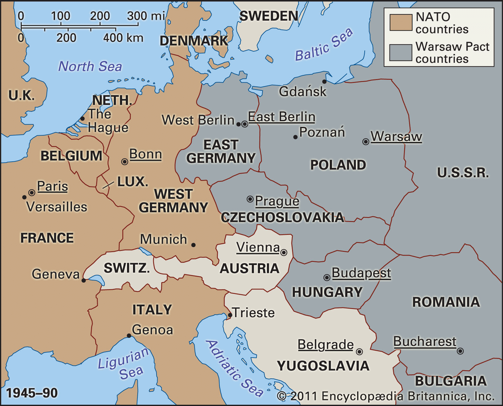 Europe In 1945 Map - United States Map