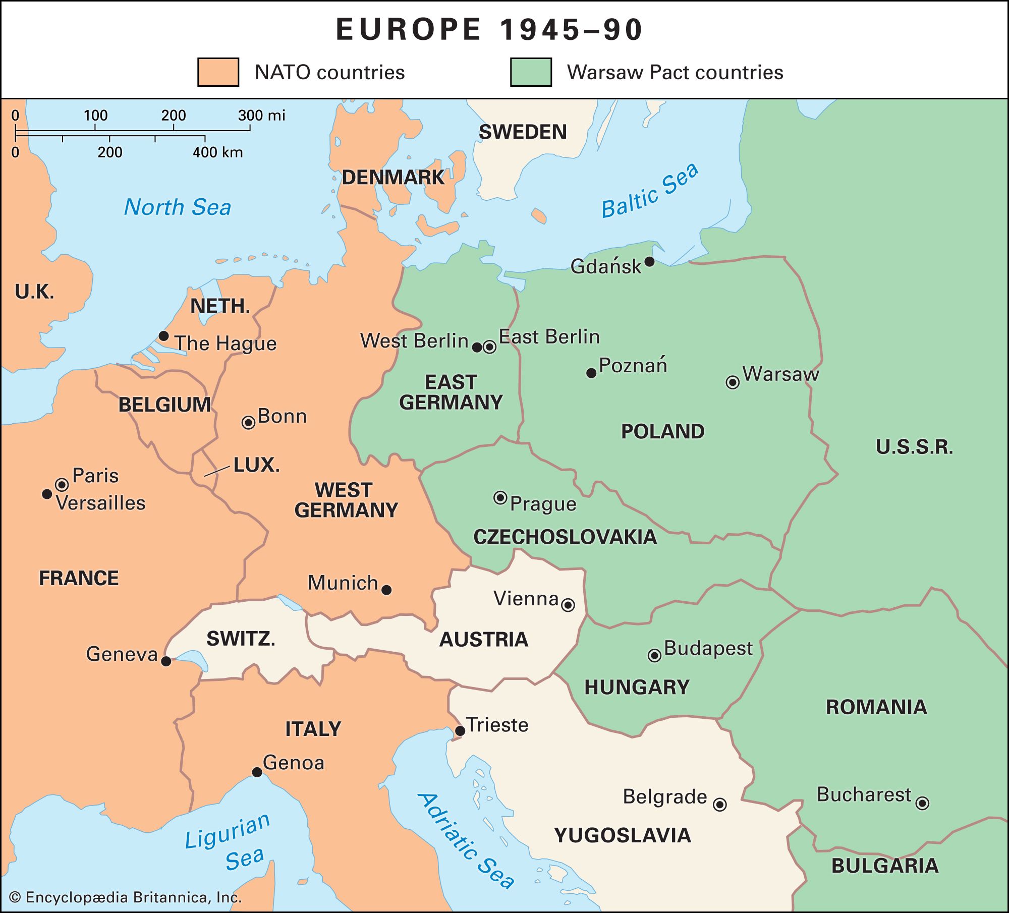 Post Wwii Map Europe - Eartha Madeleine