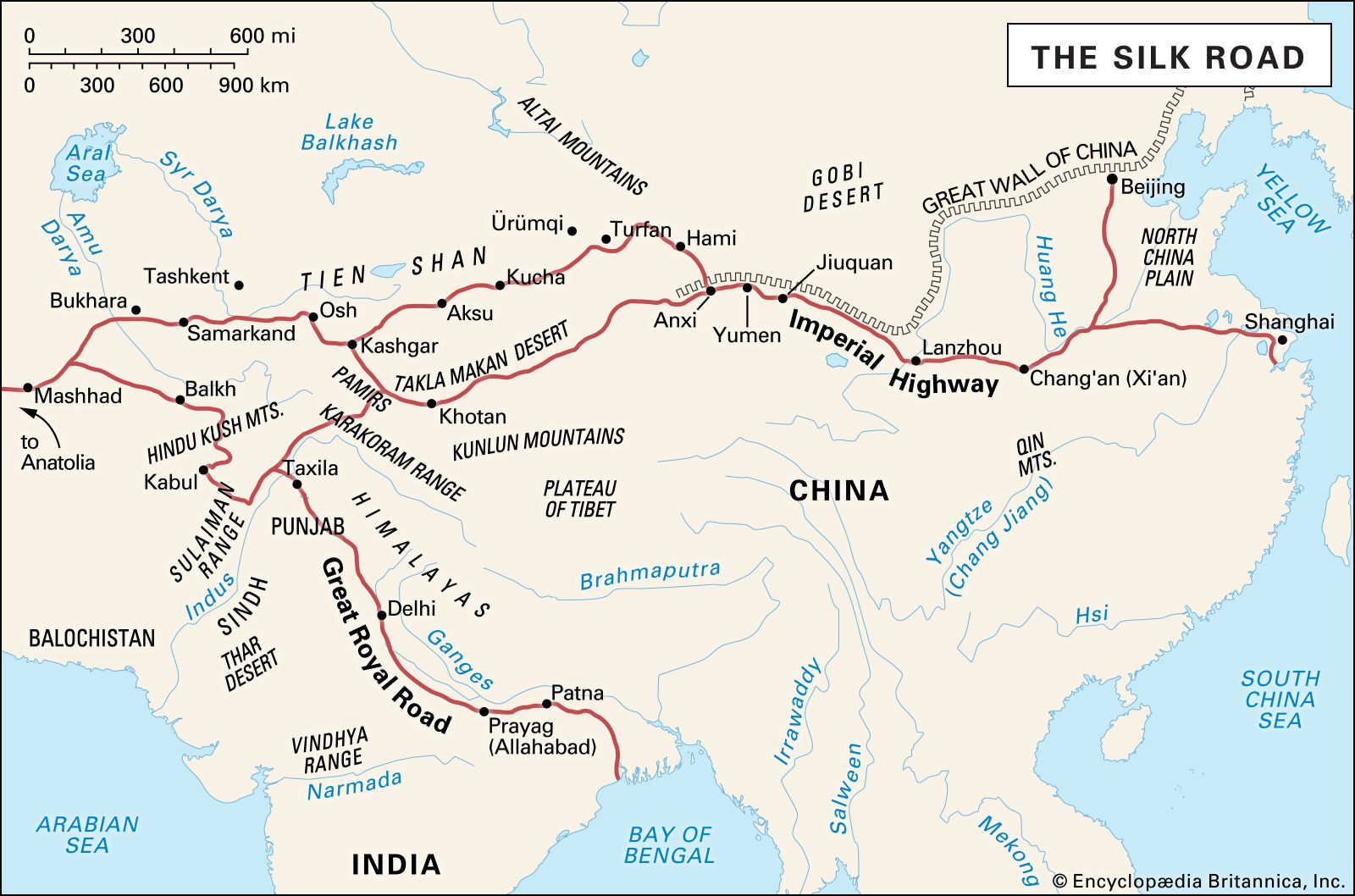 Classical Era Silk Road Map