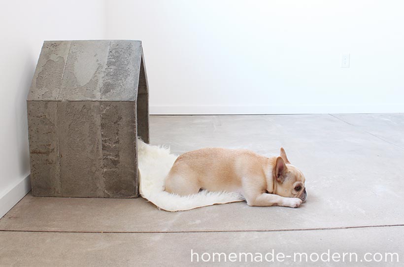 Diy concerete doghouse