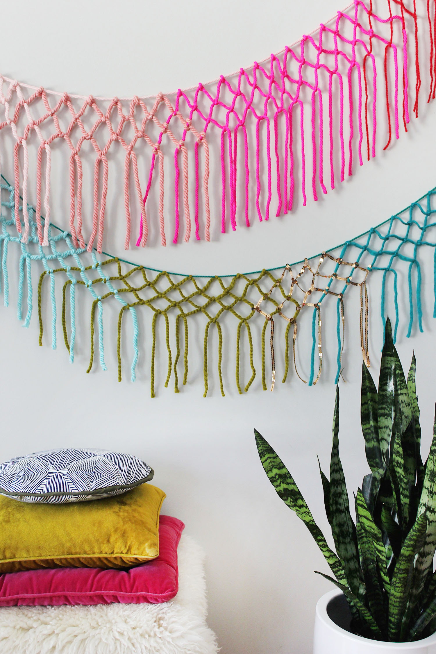 Macrame garland yarn