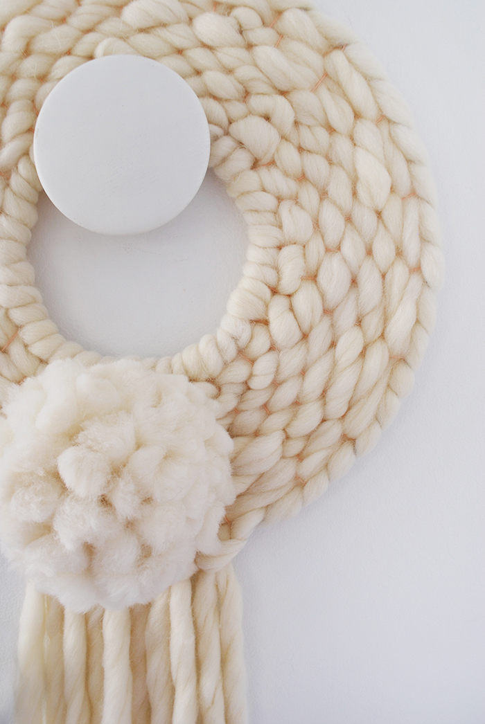 Woven wool wreath