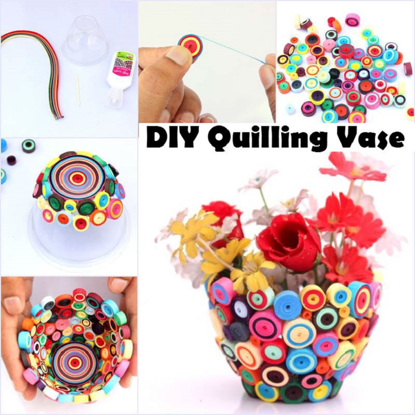 Quilled spiral vase