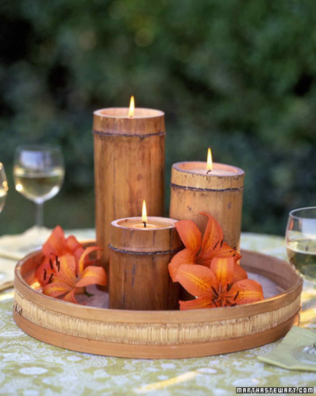 Diy bamboo candles