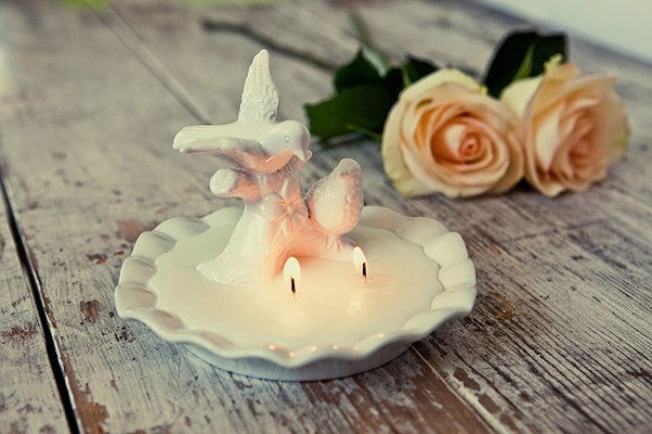 Diy bird bath candle