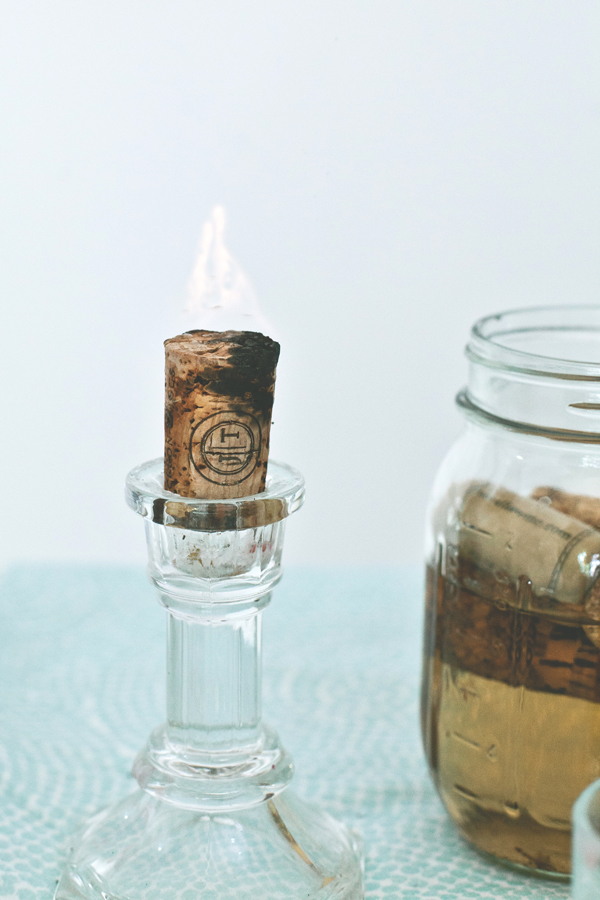 Diy cork candles