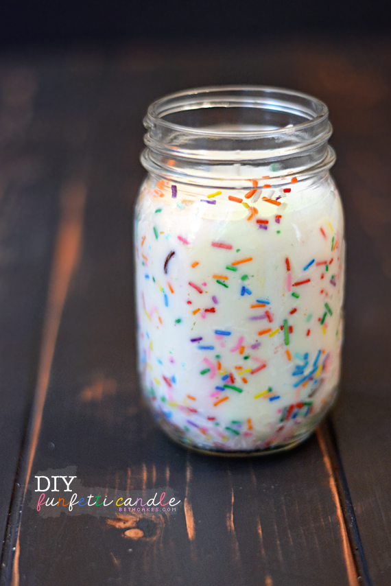 Diy funfetti candles