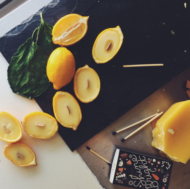 Diy lemon candle