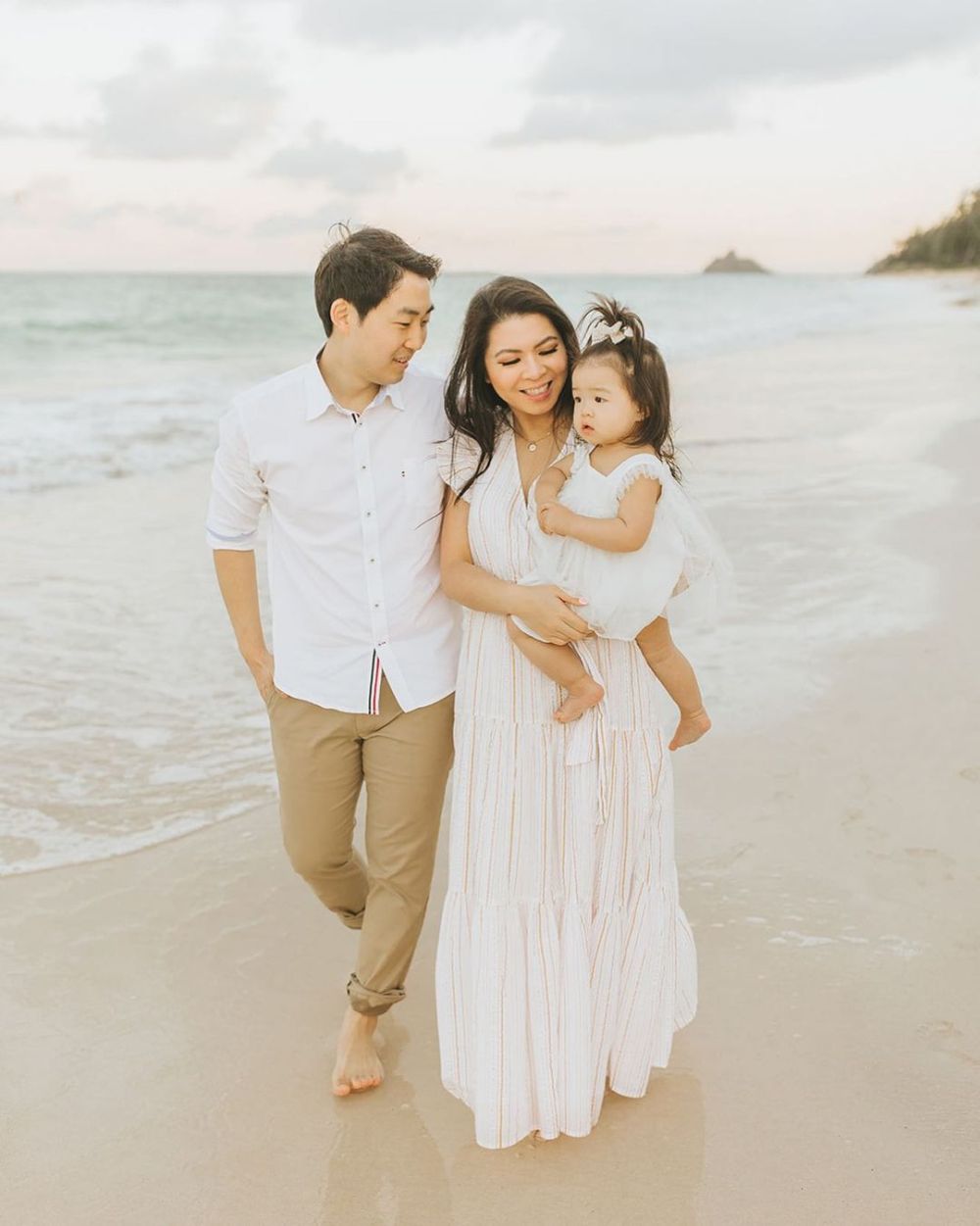 White and tan outfits